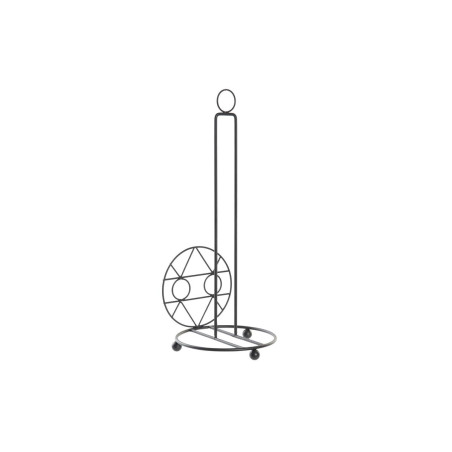 Portarrollo de Papel de Cocina DKD Home Decor Negro Metal 15,5 x 15,5