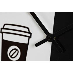 Reloj de Pared DKD Home Decor Blanco Negro Metal Moderno 60 x 4 x 60 c