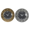 Reloj de Pared DKD Home Decor 48,5 x 6 x 48,5 cm Cristal Plateado Negr