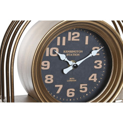 Reloj de Mesa DKD Home Decor 25 x 8 x 31 cm Cristal Negro Dorado Hierr