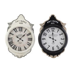 Reloj de Pared DKD Home Decor Blanco Negro Cristal Hierro 61 x 6 x 89