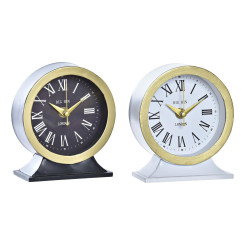 Reloj de Mesa DKD Home Decor Blanco Negro Cristal Hierro 12 x 6 x 13 c