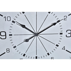 Reloj de Pared DKD Home Decor Cristal Dorado Metal Blanco Brújula (60