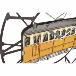 Reloj de Pared DKD Home Decor 49,5 x 3,5 x 48 cm Metal Verde Amarillo