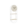 Reloj de Pared DKD Home Decor Natural Metal MDF Blanco (25,5 x 11,5 x