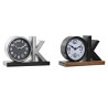 Reloj de Mesa DKD Home Decor 23 x 8 x 15 cm Plateado Negro Hierro (2 U