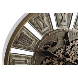 Reloj de Pared DKD Home Decor Engranajes Dorado Hierro 72 x 8,5 x 72 c