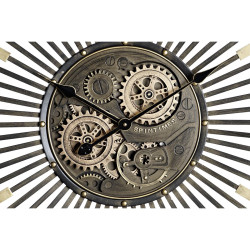 Reloj de Pared DKD Home Decor Negro Dorado Hierro Vintage 65 x 6,7 x 6