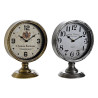 Reloj de Mesa DKD Home Decor Dorado Plateado Metal Cristal Vintage 20,
