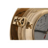 Reloj de Pared DKD Home Decor Cristal Dorado Vintage Latón (23 x 7 x