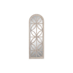 Espejo de pared DKD Home Decor Cristal Blanco Madera MDF Decapé (60 x