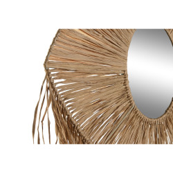 Espejo de pared DKD Home Decor 61 x 6 x 80 cm Hierro Fibra natural Bal