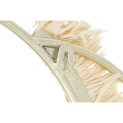 Espejo de pared DKD Home Decor Natural Dorado Metal Fibra Flecos (89 x