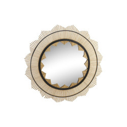 Espejo de pared DKD Home Decor Marrón Negro Bambú Natural Colonial 9