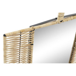 Espejo de pared DKD Home Decor Marrón Ratán Abanico Tropical (50 x 2