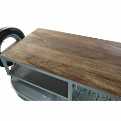 Mesa Botellero DKD Home Decor Azul Marrón Verde Hierro Madera de mang