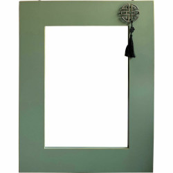 Espejo de pared DKD Home Decor Abeto Natural Rojo Metal Verde Oriental