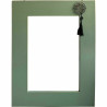 Espejo de pared DKD Home Decor Abeto Natural Rojo Metal Verde Oriental