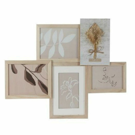Marco de Fotos DKD Home Decor 53 x 2,4 x 39,5 cm Cristal Natural Shabb