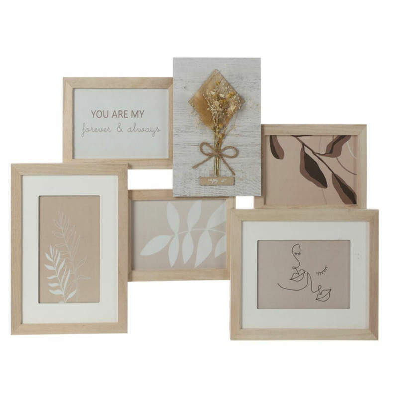 Marco de Fotos DKD Home Decor 54 x 2,4 x 36,7 cm Cristal Natural Shabb