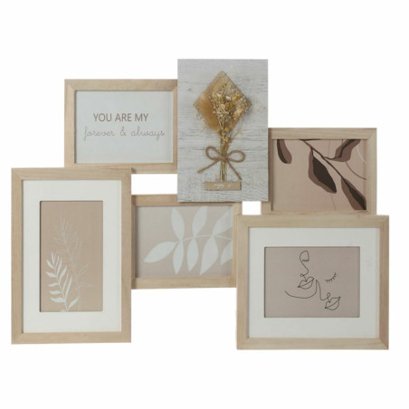 Marco de Fotos DKD Home Decor 54 x 2,4 x 36,7 cm Cristal Natural Shabb