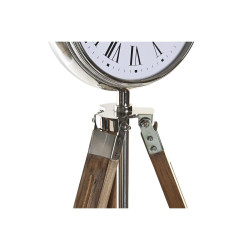 Reloj de Mesa DKD Home Decor 22 x 40 x 80 cm Natural Plateado Aluminio
