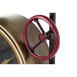 Reloj de Pared DKD Home Decor Válvulas Cristal Dorado Hierro (50,5 x