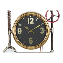 Reloj de Pared DKD Home Decor Válvulas Cristal Dorado Hierro (50,5 x