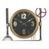 Reloj de Pared DKD Home Decor Válvulas Cristal Dorado Hierro (50,5 x