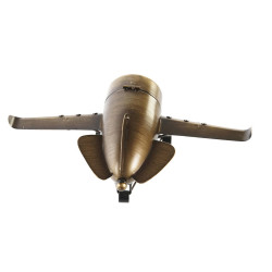 Reloj de Mesa DKD Home Decor 42 x 23 x 14 cm Avión Hierro (2 Unidades
