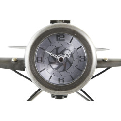 Reloj de Mesa DKD Home Decor 42 x 23 x 14 cm Avión Hierro (2 Unidades