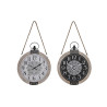 Reloj de Mesa DKD Home Decor 40 x 6,5 x 46 cm Negro Blanco Hierro Mand