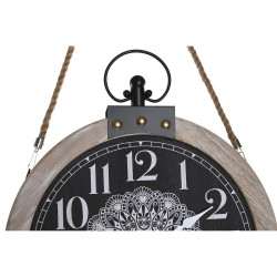 Reloj de Mesa DKD Home Decor 40 x 6,5 x 46 cm Negro Blanco Hierro Mand