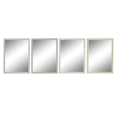 Espejo de pared DKD Home Decor 56 x 2 x 76 cm Cristal Gris Beige Blanc