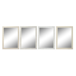 Espejo de pared DKD Home Decor 70 x 2 x 97 cm Cristal Marfil Poliestir