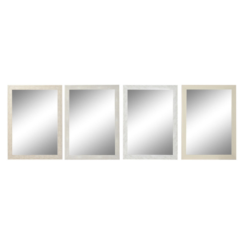 Espejo de pared DKD Home Decor 70 x 2 x 97 cm Cristal Marfil Poliestir