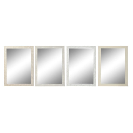 Espejo de pared DKD Home Decor 70 x 2 x 97 cm Cristal Marfil Poliestir