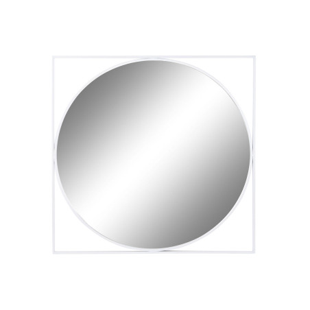 Espejo de pared DKD Home Decor 85,5 x 3 x 85,5 cm Cristal Blanco Hierr