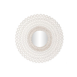 Espejo de pared DKD Home Decor 120 x 2,5 x 120 cm Cristal Natural Blan