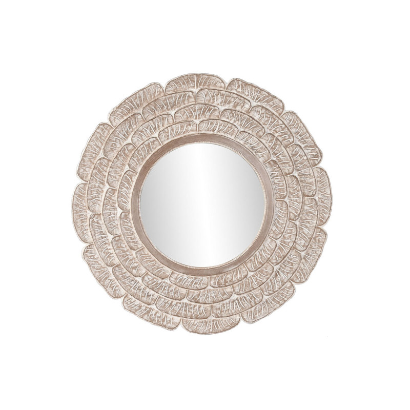 Espejo de pared DKD Home Decor 90 x 1,5 x 90 cm Cristal Natural Blanco