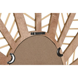 Espejo de pared DKD Home Decor Marrón Cristal Natural Tropical Hoja d