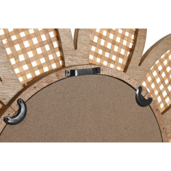 Espejo de pared DKD Home Decor Cristal Natural Marrón Bambú Tropical