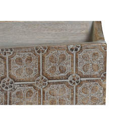 Organizador Multiusos DKD Home Decor Blanco Natural Madera de mango 32