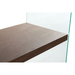 Estantería DKD Home Decor Marrón oscuro Cristal Nogal Madera MDF 80