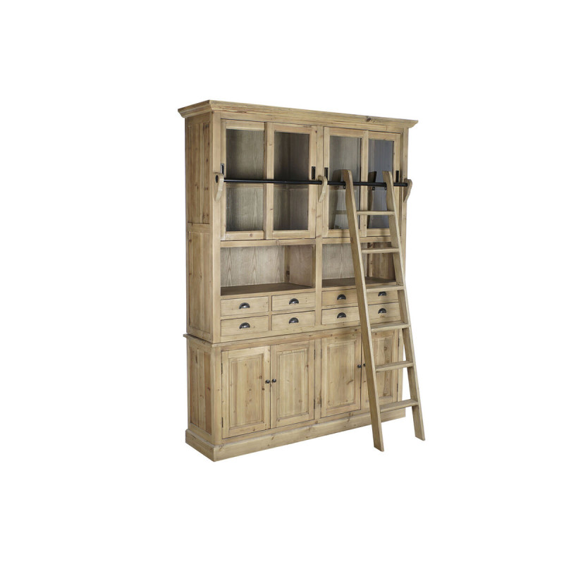 Estantería DKD Home Decor Natural Cristal Hierro Pino Madera Reciclad Estantería DKD Home Decor Natural Cristal Hierro Pino Madera Reciclad