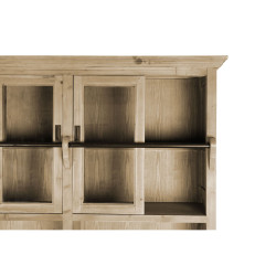 Estantería DKD Home Decor Natural Cristal Hierro Pino Madera Reciclad