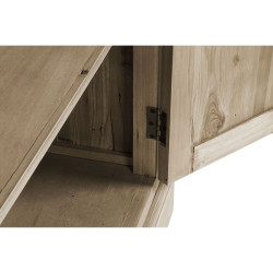 Estantería DKD Home Decor Natural Cristal Hierro Pino Madera Reciclad