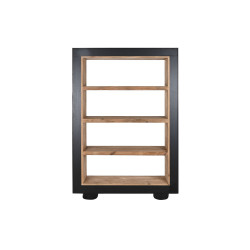 Estantería DKD Home Decor Marrón Negro Pino Madera Reciclada 120 x 4