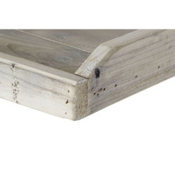 Estantería DKD Home Decor Blanco Natural Metal Abeto Madera de abeto