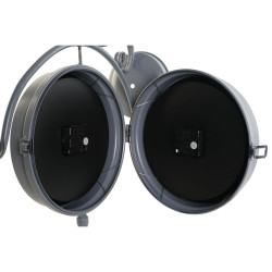 Reloj de Pared DKD Home Decor 43 x 14,5 x 47 cm Cristal Gris Dorado Hi